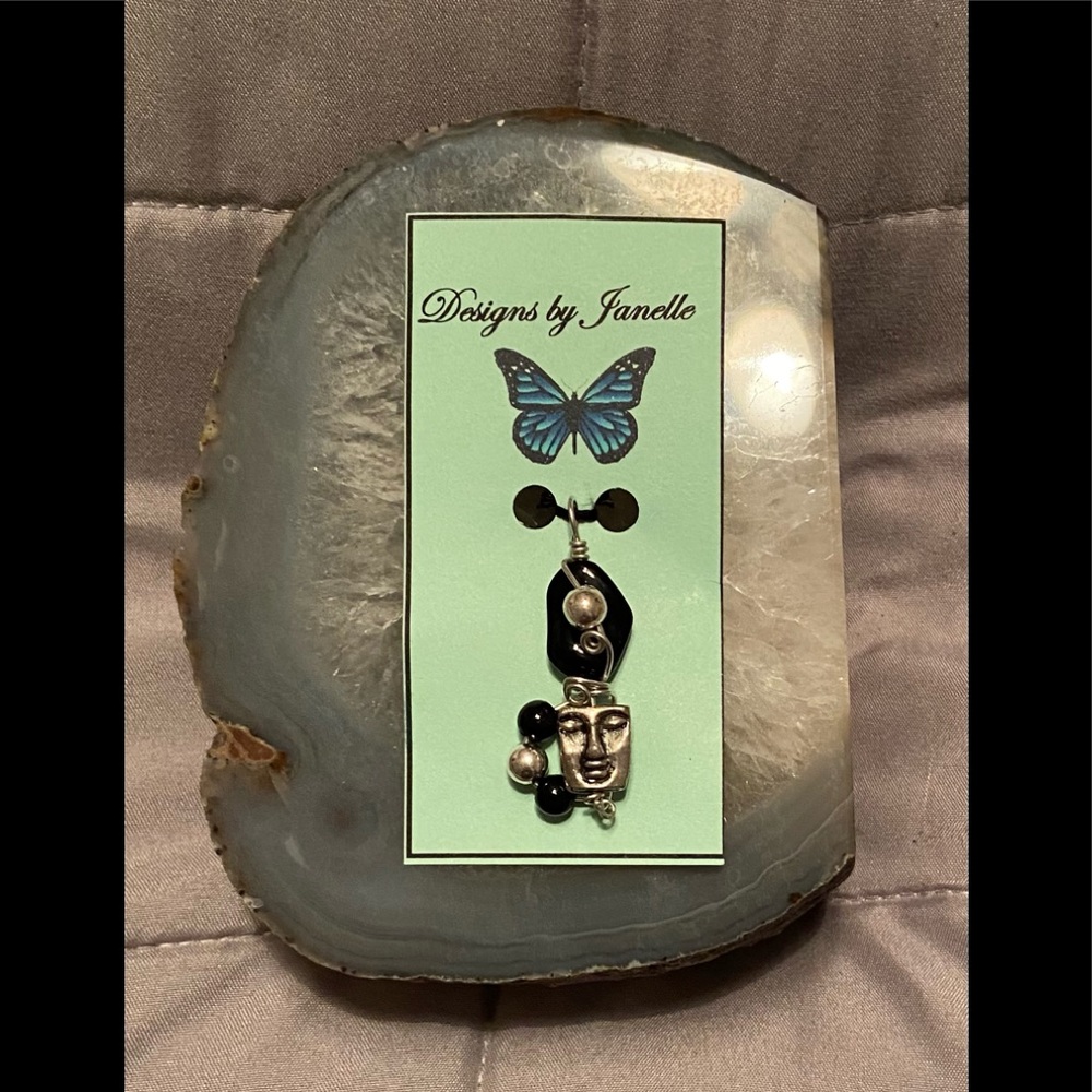 Designs by Janelle - Handmade Silver Wire Face Charm